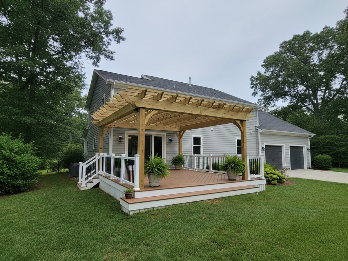 Screened-In Deck Construction completed by Oasis Deck Co in Clinton, MS